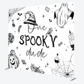 Aperturee - Aperturee One Spooky Dude Halloween Square Tension Backdrop
